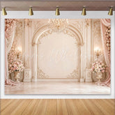 Lofaris Elegant Fine Art Photography Backdrop with Arched Wall and Flowers Luxurious Studio Background for Portrait Photoshoot
