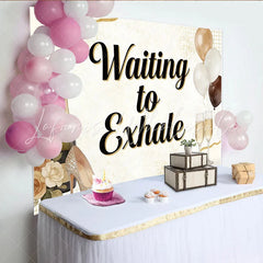 Lofaris Elegant Gold and Cream Birthday Backdrop with Champagne and Balloons Sparkling High Heel Photo Background for Women’s Party Decor