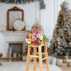 Lofaris Elegant White Wall Mirror Christmas Photo Backdrop
