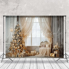 Lofaris Elegant Window Light Christmas Tree Sofa Backdrop