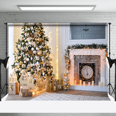 Lofaris Festive Sweet Home Tree Fireplace Christmas Backdrop