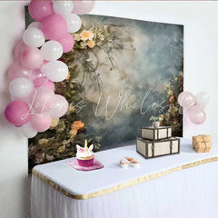 Lofaris Fine Art Hazy Floral Oil Painting Backdrop Impressionist Climbing Roses Studio Background