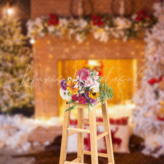 Lofaris Fireplace Santa Claus Christmas Photography Backdrop