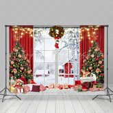 Lofaris Gifts Natural Winter Scene Window Christmas Backdrop