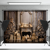 Lofaris Gold Gift Luxury Palace Wall Tree Christmas Backdrop