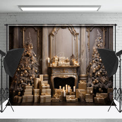 Lofaris Gold Gift Luxury Palace Wall Tree Christmas Backdrop