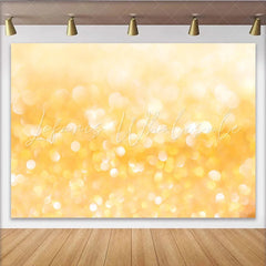 Lofaris Golden Bokeh Light Backdrop Yellow Sparkle Circles Festive Photography Background