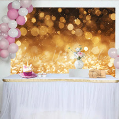 Lofaris Golden Light Bokeh Backdrop Warm Festive Sparkle Photography Background