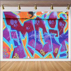 Lofaris Graffiti Wall Backdrop Colorful Street Art Hip Hop Photography Background