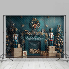 Lofaris Green Wreath Indoor Christmas Room Photo Backdrop