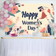 Lofaris Happy Women Day Floral Garden Backdrop International Woman Celebration Party Decor