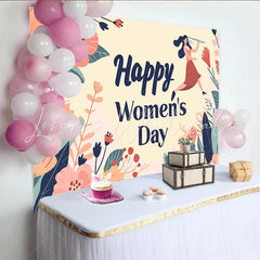 Lofaris Happy Women Day Floral Garden Backdrop International Woman Celebration Party Decor