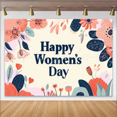 Lofaris Happy Womens Day Bold Illustrative Floral Backdrop Colorful Botanical Party Decor Spring Celebration Background