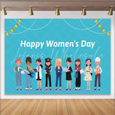 Lofaris Happy Womens Day Photography Backdrop Professional Women Cartoon Photo Background