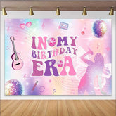Lofaris In My Birthday Era Party Backdrop for Girls Pop Star and Disco Ball Theme Swift Inspired Singer Photo Prop
