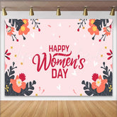 Lofaris International Womens Day Floral Backdrop Hand Drawn Botanical Party Decor Celebrate Women Celebration Background