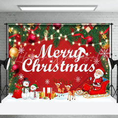 Lofaris Jingle Bells Merry Christmas Cozy Holiday Backdrop