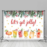 Lofaris Lets Get Jolly Cherry Fruit Drinks Christmas Backdrop