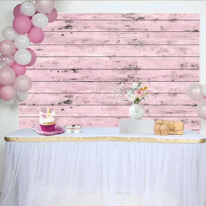 Lofaris Light Pink Weathered Wood Planks Backdrop Rustic Pastel Timber Photography Background