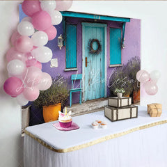 Lofaris Lila Türkise Tür Lavendel Pflanzen Rustikaler Hintergrund für Fotoshootings und Porträts professionelle Fotografie