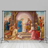 Lofaris Mural Shed Nativity Celebrates Christmas Backdrop