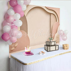 Lofaris Muted Earth Tone Abstract Layered Photography Backdrop Elegant Studio Background for Professional Portrait and Event Decor