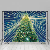 Lofaris Night Bright Twinkle Lights Christmas Tree Backdrop