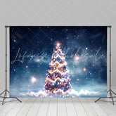 Lofaris Night Sky Mist Pine Tree Light Christmas Backdrop