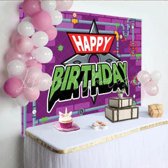 Lofaris Ninja Hero Sewer Birthday Backdrop Green Slime Pipe City Mutants Party Decoration Cartoon Action Warrior Photo Background