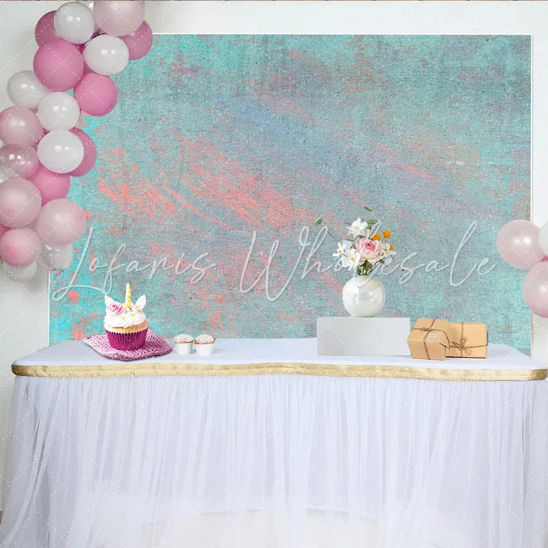 Lofaris Painted Blue and Pink Texture Backdrop Abstract Canvas Photography Background Creative Portrait Studio Prop