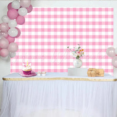 Lofaris Pink and White Gingham Photography Backdrop Classic Plaid Pattern Background for Versatile Studio Photoshoots and Events