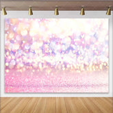 Lofaris Pink Bokeh Sparkle Backdrop Lavender Glitter Light Circles Photography Background