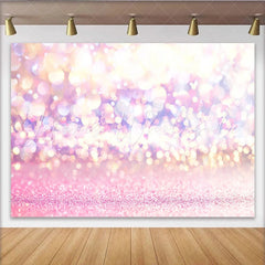 Lofaris Pink Bokeh Sparkle Backdrop Lavender Glitter Light Circles Photography Background
