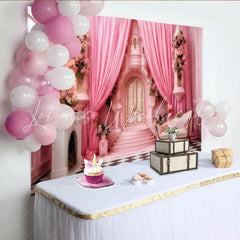 Lofaris Pink Palace Cake Smash Backdrop Royal Castle Interior Photography Background