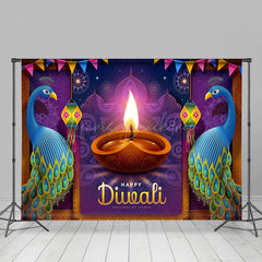 Lofaris Pink Red Floral Noble Ganesha Lantern Diwali Backdrop