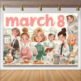 Lofaris Professional Women Career Happy Womens Day Backdrop March 8th Celebration Background