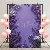 Lofaris Purple Lavender Flat Lay Backdrop Spring Floral Pattern for Creative Portrait Studio