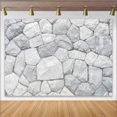 Lofaris Realistic Grey and White Stone Photography Backdrop with Natural Texture Versatile Studio Background for Professional Portrait