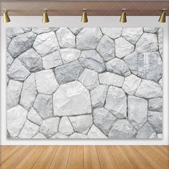 Lofaris Realistic Grey and White Stone Photography Backdrop with Natural Texture Versatile Studio Background for Professional Portrait
