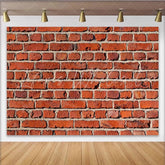 Lofaris Realistic Red Brick Wall Texture Party Backdrop Rustic Vintage Industrial Photography Background Decor