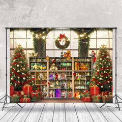 Lofaris Retro Showcase Xmas Trees Festive Christmas Backdrop