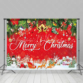 Lofaris Rich Christmas Pattern Happy Holiday Winter Backdrop