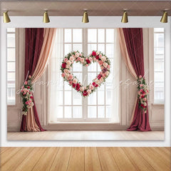 Lofaris Romantischer Herz-Rosen-Partyhintergrund in Rosa und Rot für Valentinstag und Hochzeiten elegante Fotokulisse