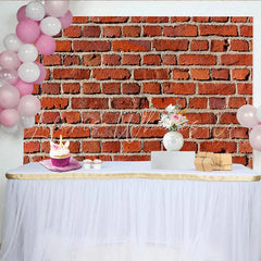 Lofaris Rote Ziegelwand Mauer Textur Rustikaler Hintergrund für Fotostudio und Partys professionelle Fotografie