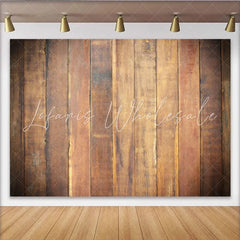 Lofaris Rustic Brown Wood Planks Photography Backdrop Vintage Wooden Board Texture Background for Portrait Studio