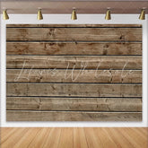 Lofaris Rustic Brown Wood Texture Party Backdrop Vintage Wooden Wall for Photography and Events