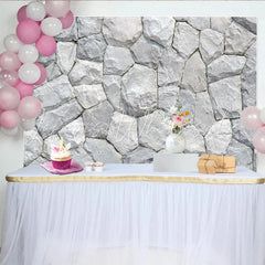 Lofaris Rustic Gray Stone Wall Photography Backdrop Natural Textured Background for Studio Portrait and Event Decor