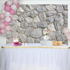 Lofaris Rustic Gray Stone Wall Photography Backdrop with Natural Texture Versatile Studio Background for Portraits and Product Shoots