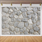 Lofaris Rustic Gray Stone Wall Photography Backdrop with Natural Texture Versatile Studio Background for Portraits and Product Shoots