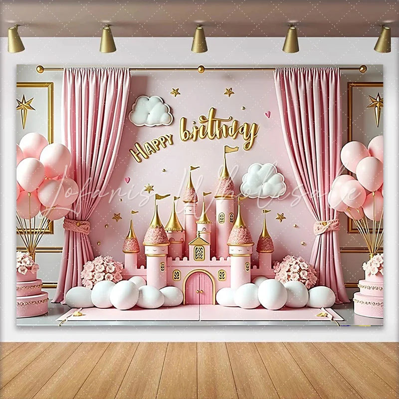 Lofaris Rustic Navy and Brown Balloon Arch Birthday Backdrop Tan and White Photography Background Boy Party Decor